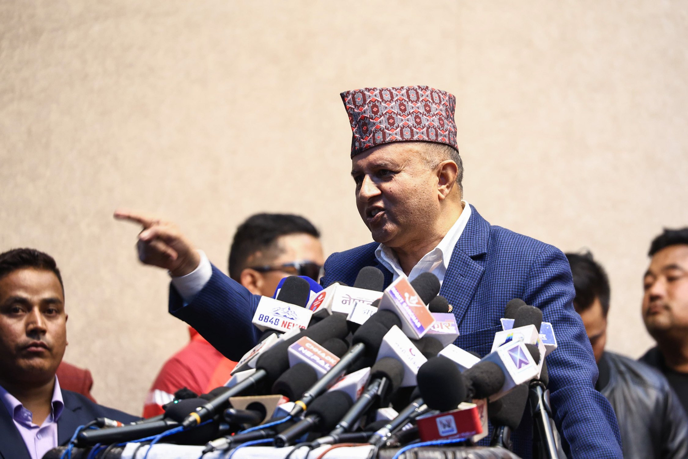 नेपाली भूमि भारत–चीनविरुद्ध प्रयोग गर्ने षड्यन्त्र हुँदैछ ः एमाले महासचिव  पोखरेल